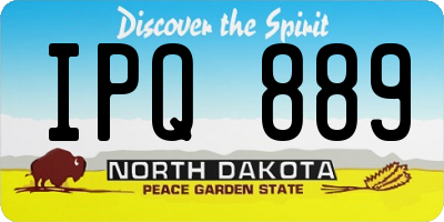 ND license plate IPQ889