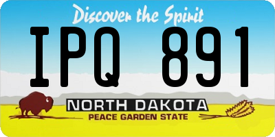 ND license plate IPQ891