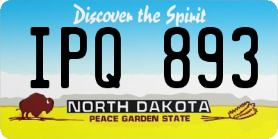 ND license plate IPQ893