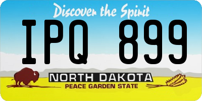 ND license plate IPQ899