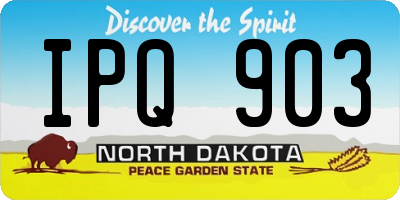 ND license plate IPQ903