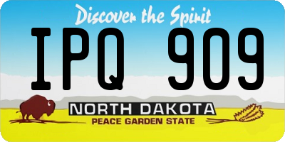 ND license plate IPQ909