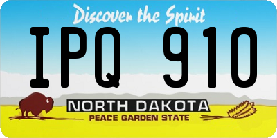 ND license plate IPQ910