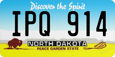 ND license plate IPQ914