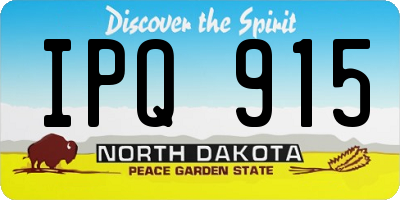 ND license plate IPQ915