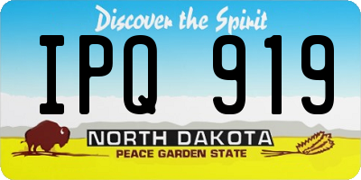 ND license plate IPQ919