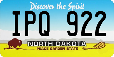 ND license plate IPQ922