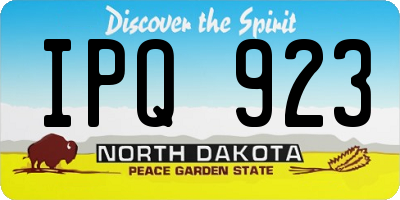 ND license plate IPQ923
