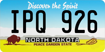 ND license plate IPQ926