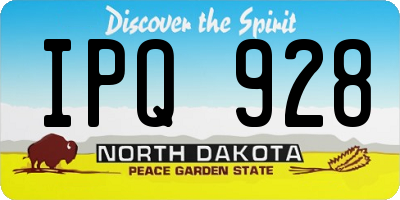 ND license plate IPQ928