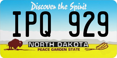 ND license plate IPQ929