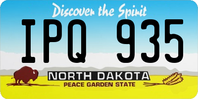 ND license plate IPQ935