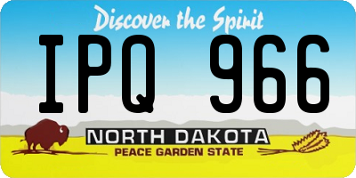 ND license plate IPQ966