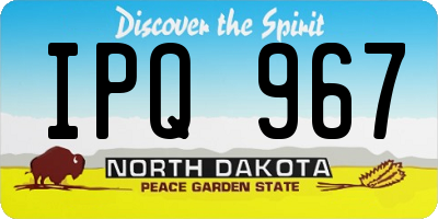 ND license plate IPQ967