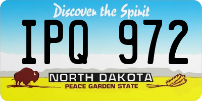 ND license plate IPQ972