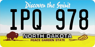 ND license plate IPQ978