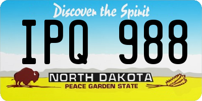 ND license plate IPQ988