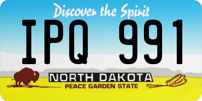 ND license plate IPQ991