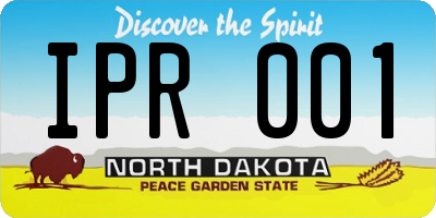 ND license plate IPR001