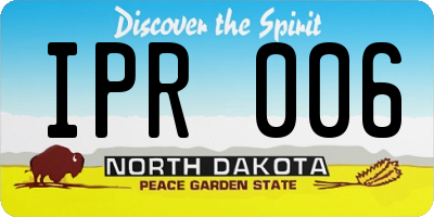 ND license plate IPR006