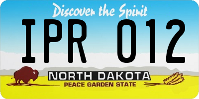 ND license plate IPR012