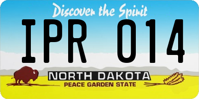 ND license plate IPR014