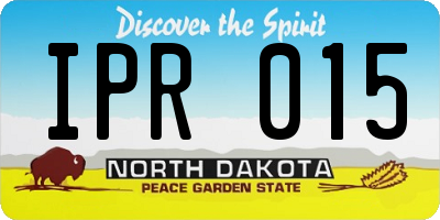 ND license plate IPR015