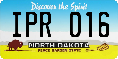 ND license plate IPR016