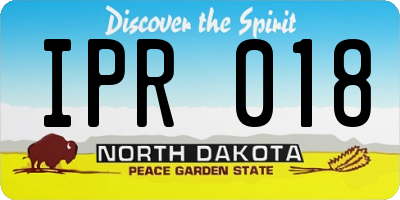 ND license plate IPR018