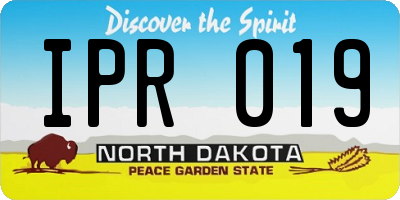 ND license plate IPR019