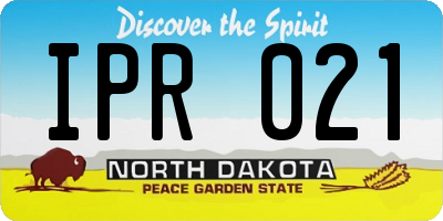 ND license plate IPR021