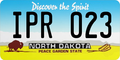 ND license plate IPR023