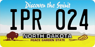 ND license plate IPR024