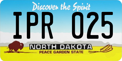 ND license plate IPR025