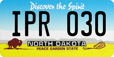 ND license plate IPR030