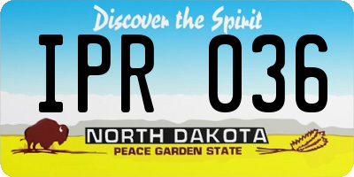 ND license plate IPR036