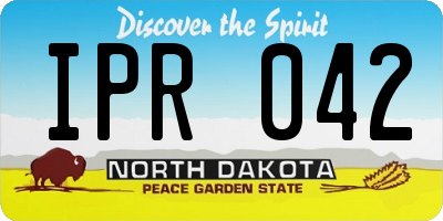 ND license plate IPR042