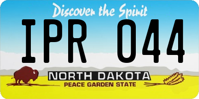 ND license plate IPR044
