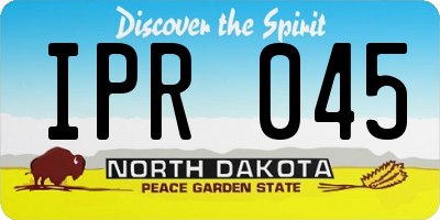 ND license plate IPR045