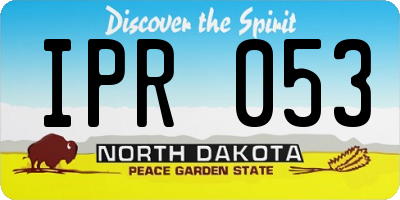 ND license plate IPR053