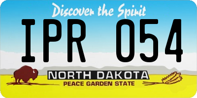 ND license plate IPR054