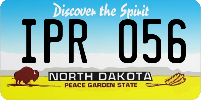 ND license plate IPR056