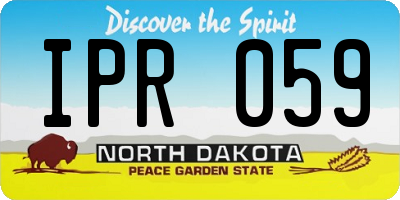 ND license plate IPR059