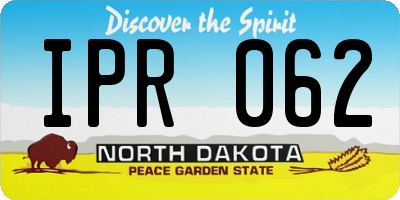 ND license plate IPR062
