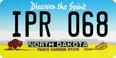 ND license plate IPR068