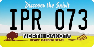 ND license plate IPR073