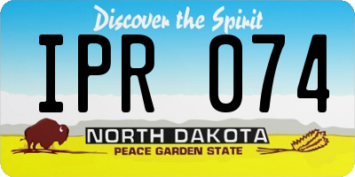 ND license plate IPR074