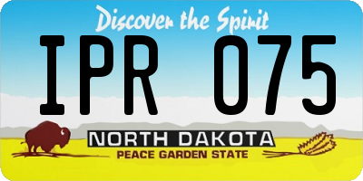 ND license plate IPR075
