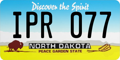 ND license plate IPR077