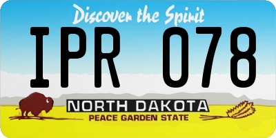 ND license plate IPR078